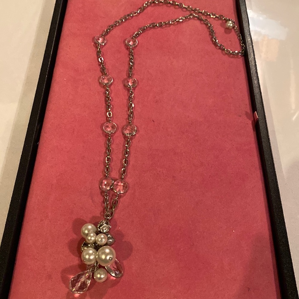 Pearl and crystal necklace